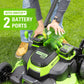 80V 25" Cordless Battery Self-Propelled Mower w/ 4.0Ah Battery & Rapid Charger