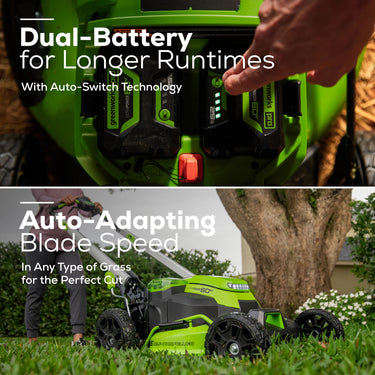 60V 25" Cordless Battery Self-Propelled Lawn Mower w/ Two (2) 4.0Ah Batteries & Dual-Port Charger
